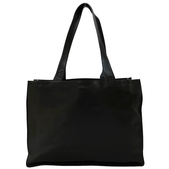 CHANEL Deka Coco Mark Matte Caviar Leather Tote Bag/Semi Shoulder Bag Black 3128 - Picture 1 of 9